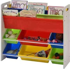 Children Kids Toy Storage Organiser Unit Playroom Shelf Rack - 6 Boxes Organizer