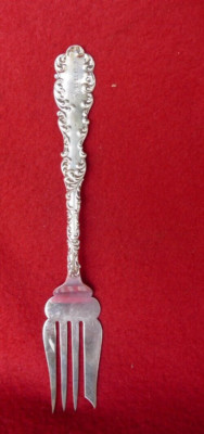 antique sterling silver wallace silversmiths 1890 Waverly meat fish fork