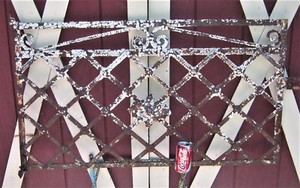 ANTIQUE ARCHITECTURAL US WROUGHT IRON FLOWER GARDEN GATE ...