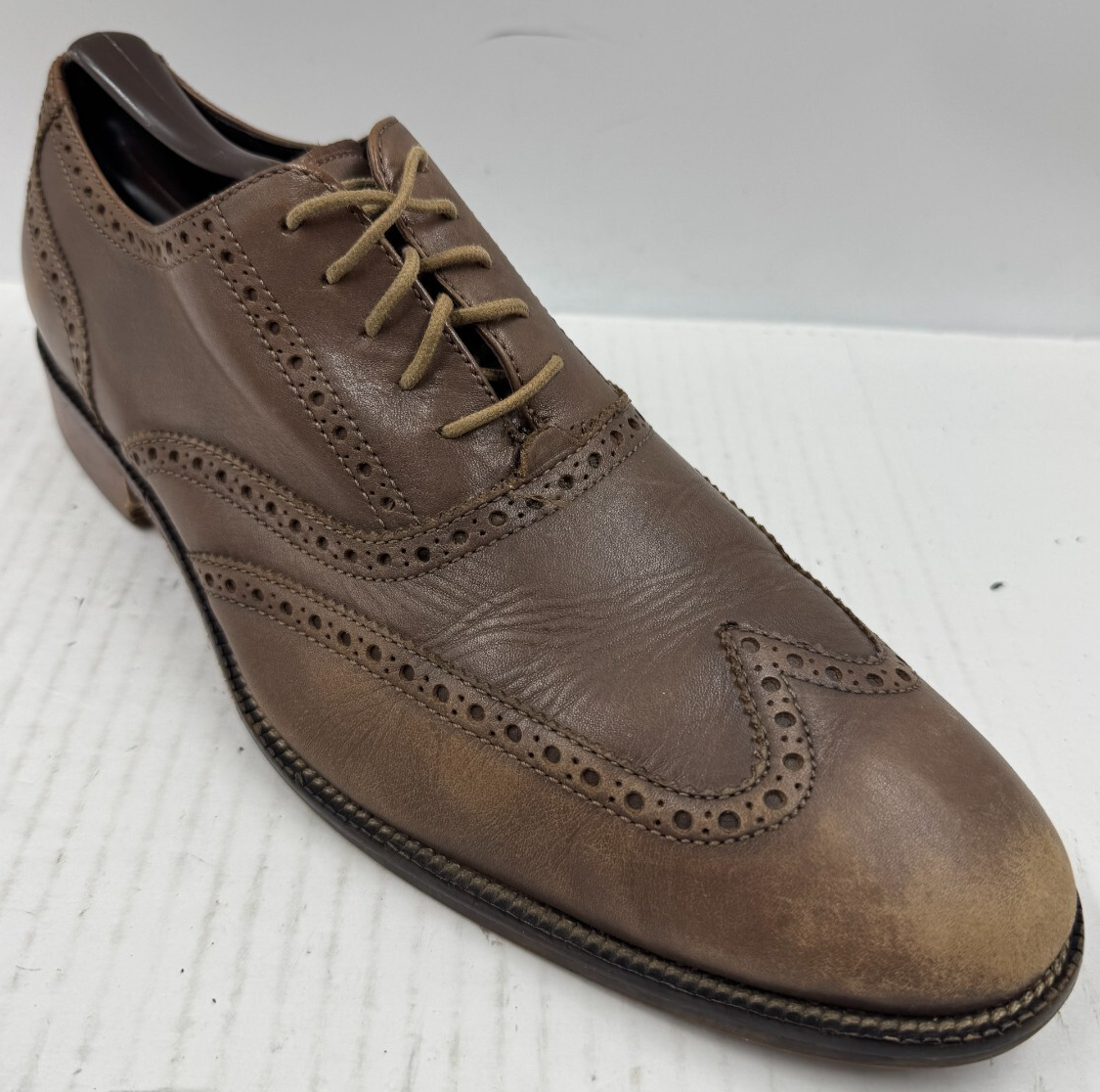 SAOLA Scarpe eleganti uomo Cole Haan 12 Oxford marroni punta tonda punta alare C11564