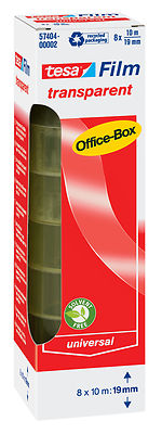 8 Rollen Tesa Klebefilm Klebeband tesafilm Office 10 m x 19 mm NEU