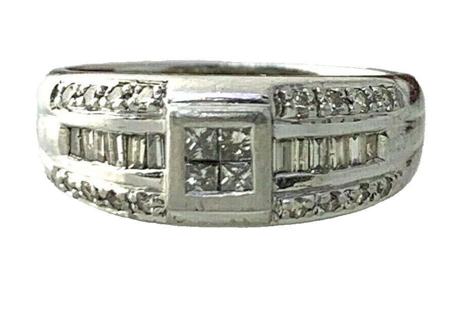 Diamond Stackable Wedding Band Ring in Platinum  … - image 5