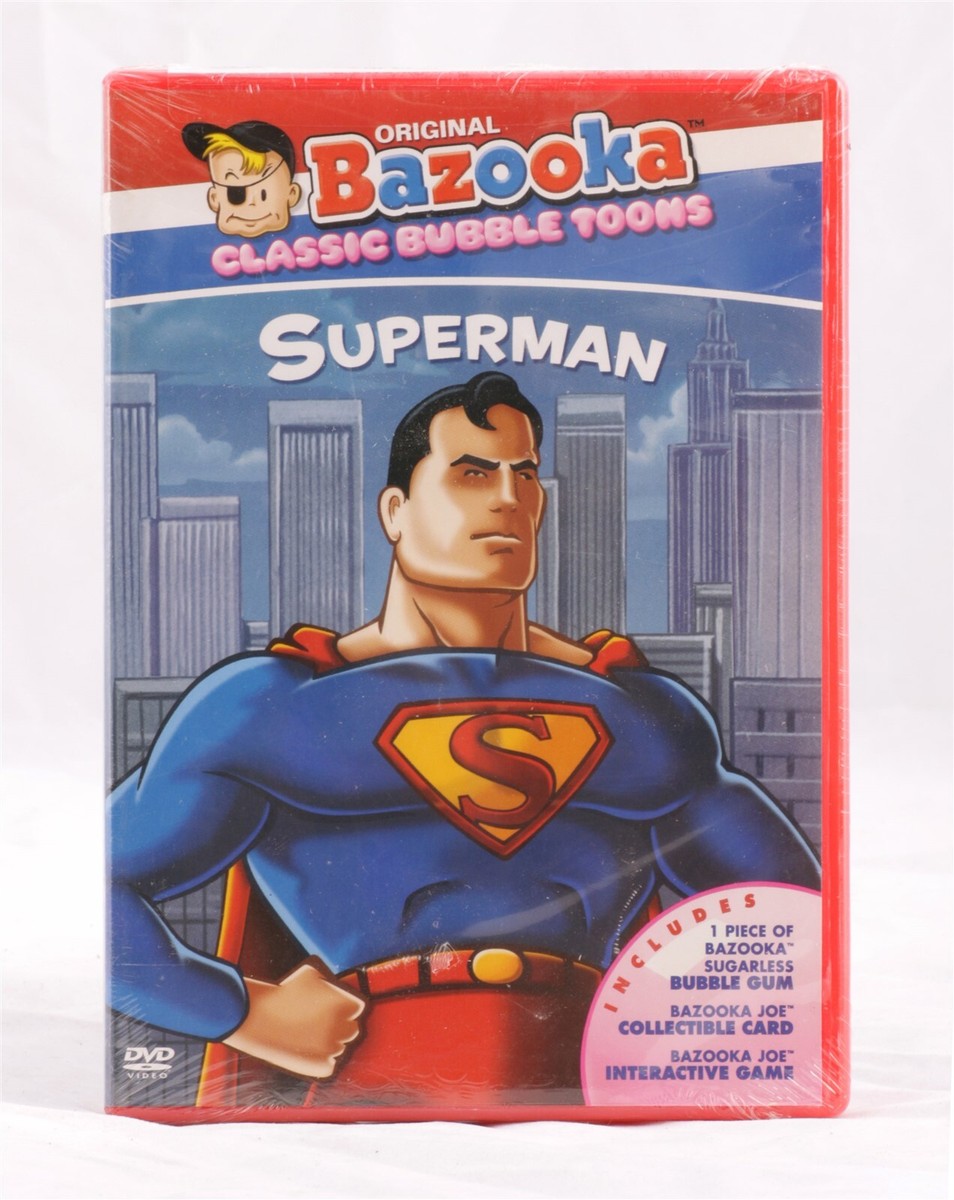 Original Bazooka Classic Bubble Toons: Superman DVD with Bazooka