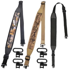 Adjustable Two Point Rifle Gun Sling With Swivels Durable Shoulder Pads Strap US