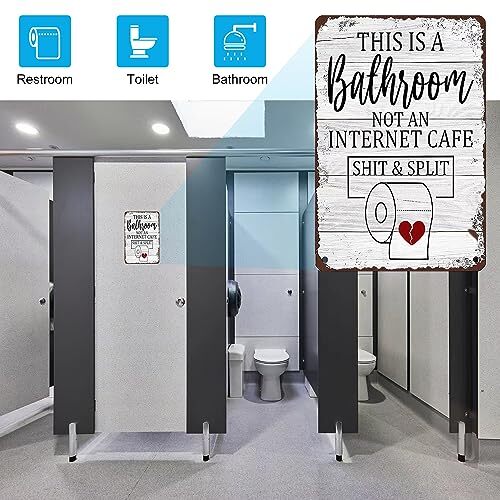 Bathroom Wall Decor Funny Bathroom Signs Decor Metal Sign Bathroom