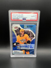 2021-22 Upper Deck Allure Blue Line /35 Philip Tomasino PSA 10 GEM MT Auto