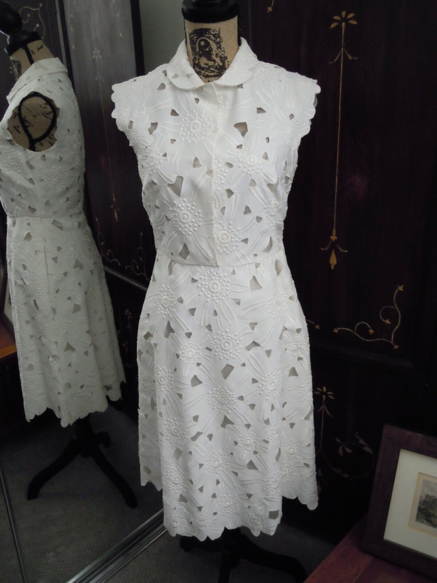 Valentino Flower Cut-Out Dress - White - Size 6 | eBay Valentino Flower Cut-Out Dress - White - Size 6 | eBay