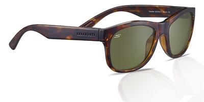Serengetti Brawley Sunglasses - Square Shiny Classic Tortoise Frame With Saturn Polarized Lenses
