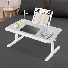 Foldable Bed Laptop Table with Adjustable Height & Angle – 44.09 lbs Capacity