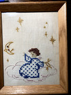 Angel, Moon & Stars Embroidered Retro Framed  — photo 1