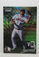 2021 Topps Stadium CLUB Chrome Mike Trout SP VIRTUAL REALITY WAVE REFRACTOR🏅🌠