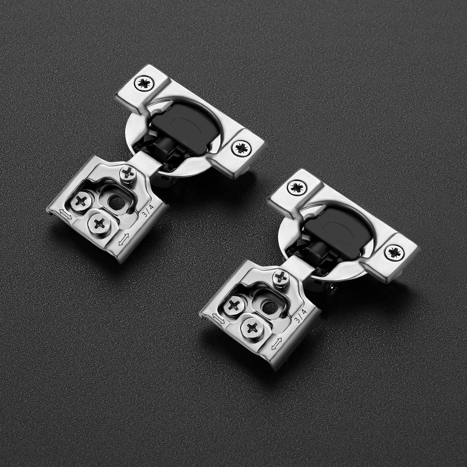 6 Pack 3 Pairs 3/4 inch Overlay Soft Close Hinges for Kitchen