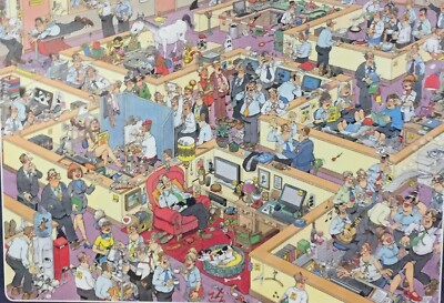 Jan Van Haasteren 1000 Piece Puzzle The Office Jumbo 17014 Hard To