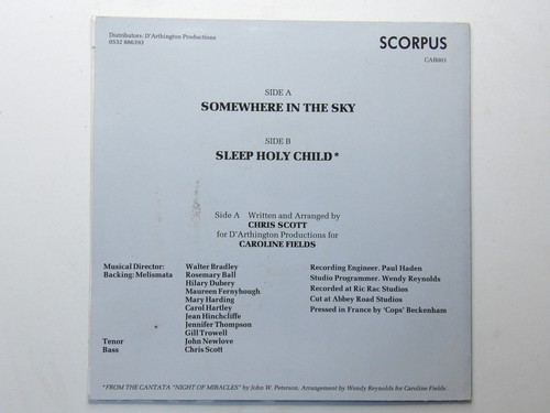 Caroline Fields: Somewhere In The Sky UK Near Mint 7" - Picture 4 of 4