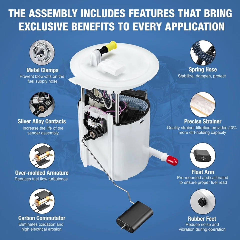 Fuel Pump Module Assembly for Jeep Grand Cherokee Dodge Durango 2011-2015 E7271M - Image 4 of 4