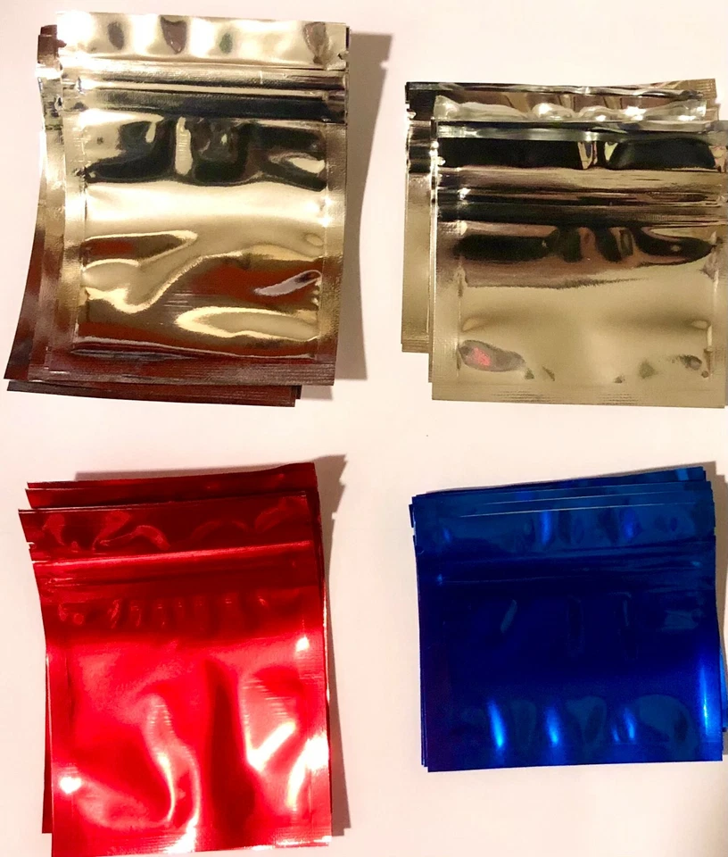 Lot Sachet Pochette Pochon Pocheton ZIP Aluminium Plusieurs Tailles Couleur - Photo 3/3