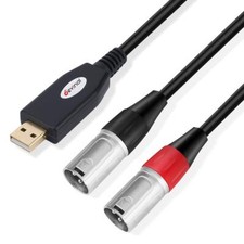 Usb To Xlr Audio Cable Usb To Dual Xlr Male Output Cord Pc Usb To Stereo Audio C