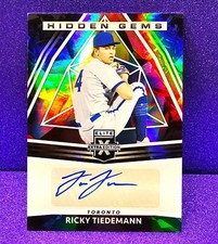 RICKY TIEDEMANN 2022 Panini Elite Hidden Gems Auto RC Rookie Blue Jays HG-RT