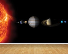 Image of Space Planets Wallpaper Bespoke Backdrop Printed Wall Mural Feature Large Decal