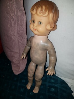 alte Puppe Doll 34 cm R&B 40,50er Jahre 