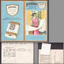 RARE= Pequot Sheets Salem MA Cotton Novelty Advertising Private Mailing PostCard