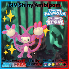 ✨Shiny AMBIPOM 6IV✨ Pokemon Brilliant Diamond and Shining Pearl +Free MasterBall