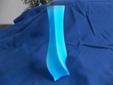  Beautiful Murano Style Vintage Blue Glass Cased Vase with a swirl design.  