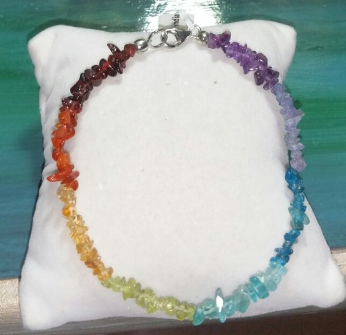 Chuck Clemency NYCII sterling silver Exotic Rainbow ankle anklet Bracelet - Picture 2 of 13