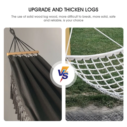 Boho Hammock Camping Hammock Outdoor Hanging Swing Sleeping Garden Patio US - Picture 15 of 31