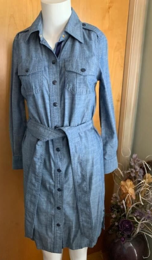 tory burch denim dress Tory Burch Denim Shirt Dress In Blue
