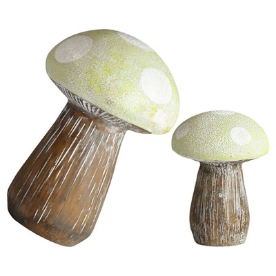 2 Stück Pilz-Statue, Rasen-Pilz-Ornament, Pilz-Figur, Garten-Dekoration