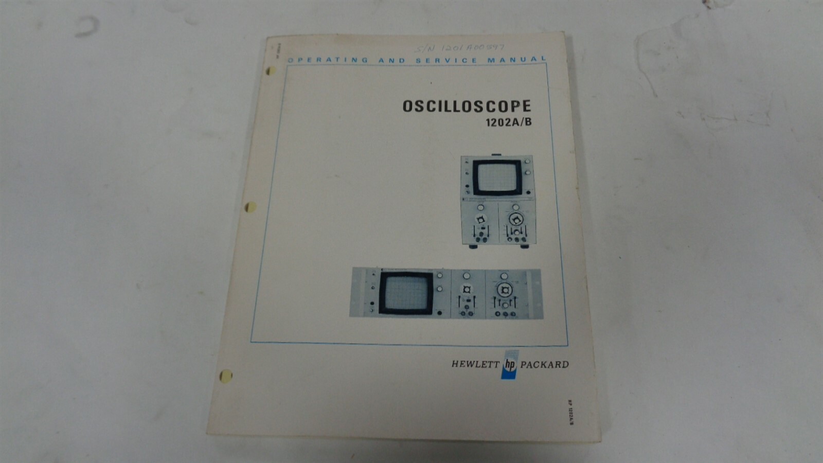 HP Oscilloscope 1202A/B Operating and Service Manual 6F B1