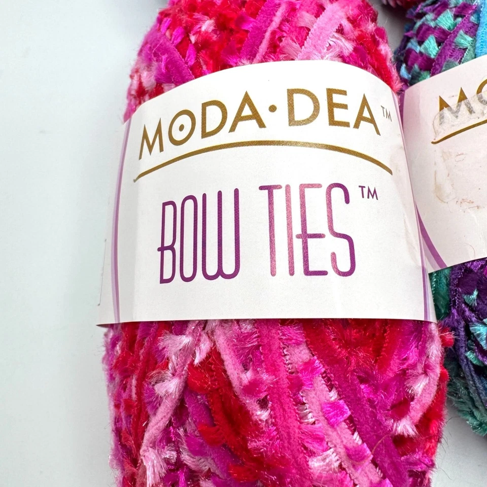 Moda Dea Bow Ties Yarn Skein 6 Pc 100% Nylon Multi-Color Flirt Calypso 64 yd EA - Image 4 of 4