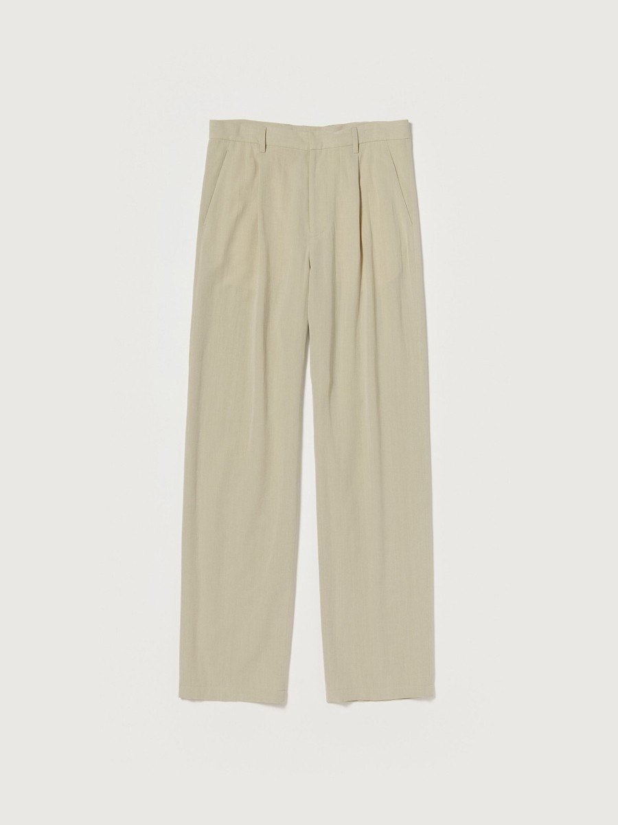 パンツ AURALEE LIGHT COTTON WOOL VIYELLA SLACKS LIGHT COTTON WOOL VIYELLA SLACKS IN LIGHT KHAKI — Shop Boswell