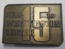 National Rifle Association NRA Whittington Center 15 Years Brass Belt Buckle