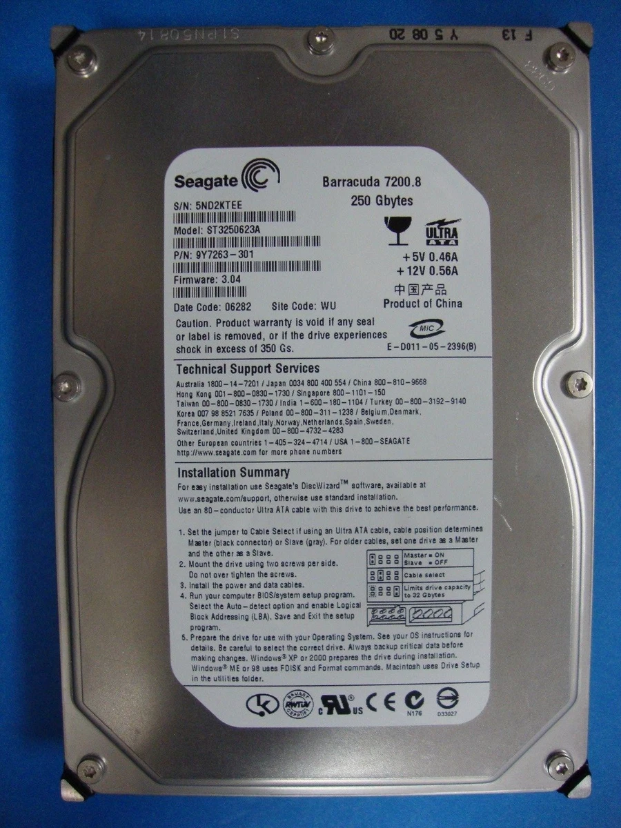 PATA/IDE/EIDE 250GB Internal Hard Disk Drives for sale | eBay