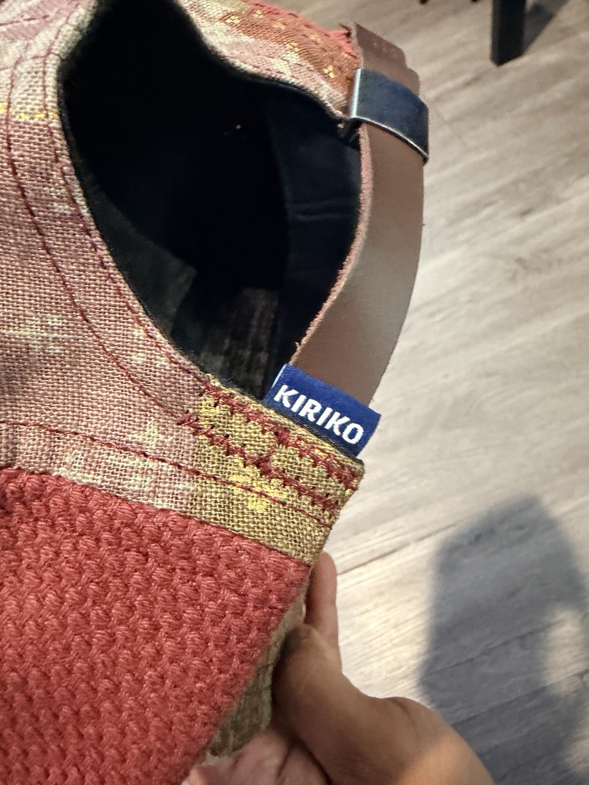 KIRIKO PATCHWORK 5-PANEL CAMP HAT LEATHER STRAP A… - image 9