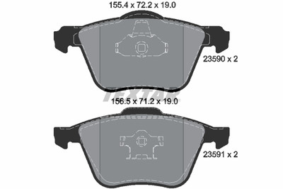 TEXTAR 2359001 Bremsbelagsatz, Scheibenbremse für VOLVO
