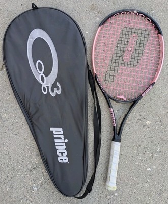 Prince O3 Hybrid Pink Tennis Racket Racquet w/ Case 110 IN EUC | eBay