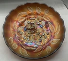 SUPER VINTAGE CARNIVAL MILLERSBURG AMETHYST CHERRIES MASTER ICE CREAM BOWL