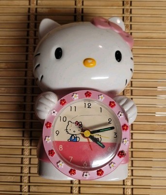 As-Is, For Parts) Vintage Sanrio Hello Kitty Analog Table Desk