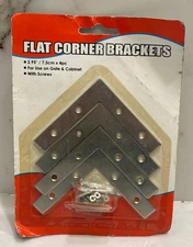 90° Flat Corner Bracket – Angled Steel Brace Support - New Free Shipping