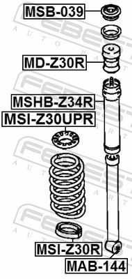 FEBEST-OE MSI-Z30UPR.OE Spring Cap for MITSUBISHI
