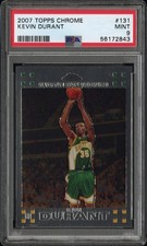 2007 Topps Chrome Kevin Durant 131 PSA 9 MINT Rookie Card RC Sonics. rookie card picture
