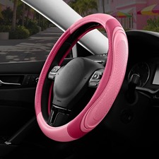 Car Steering Wheel Cover - Microfiber Leather Steering Wheel Wrap Sports 14.5...