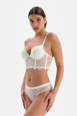 G-String Damen Spitze Weiß M, Dagi, Unterwäsche, sexy, Dessous