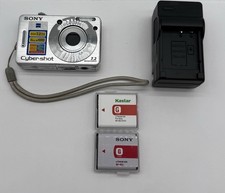 Sony Cyber-Shot DSC-W70 7.2MP Digital Camera W/ Batteries Charger Tested