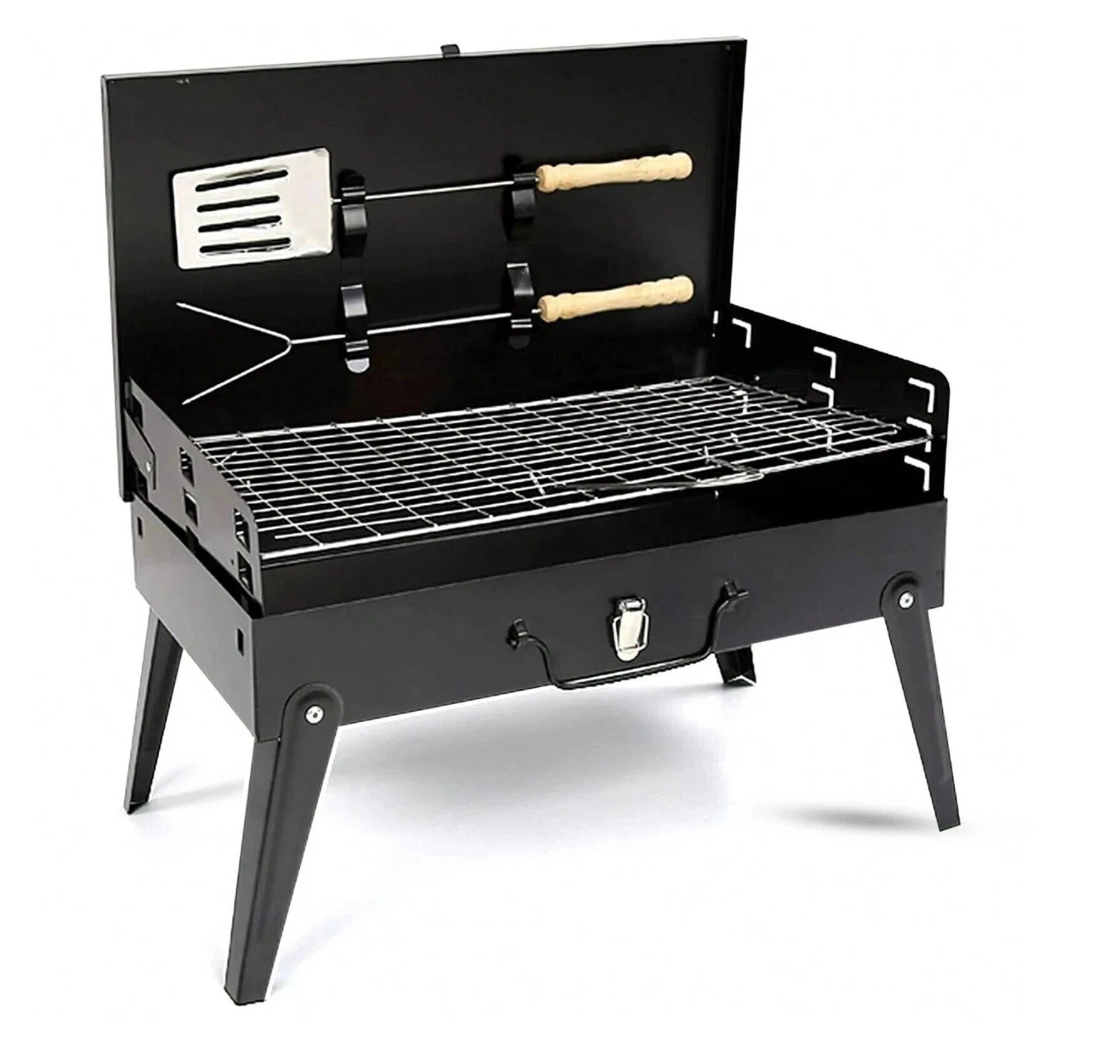 Folding BBQ Charcoal Barbecue Grill Stainless Steel Garden Picnic Camping Stove