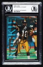 BAS 1995 Fleer Ultra Rookie Kordell Stewart #461 BGS Authentic Auto 3c7