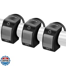 Frienda 3 Pieces Motorcycle Headlight Switch Handlebar Toggle Switch 7/8 Inch